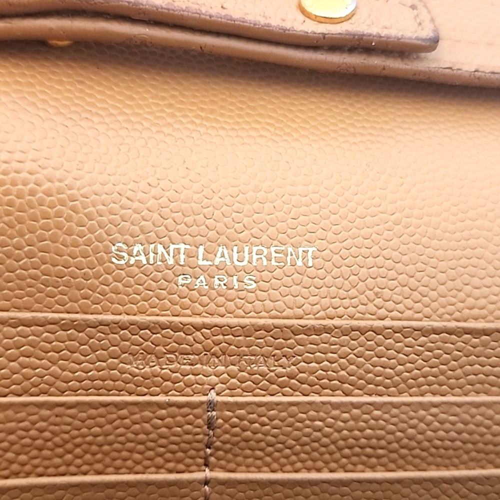 Saint Laurent YSL Envelope Crossbody WOC Bag Clutch Triquilt Grained Leather - Picture 7 of 16